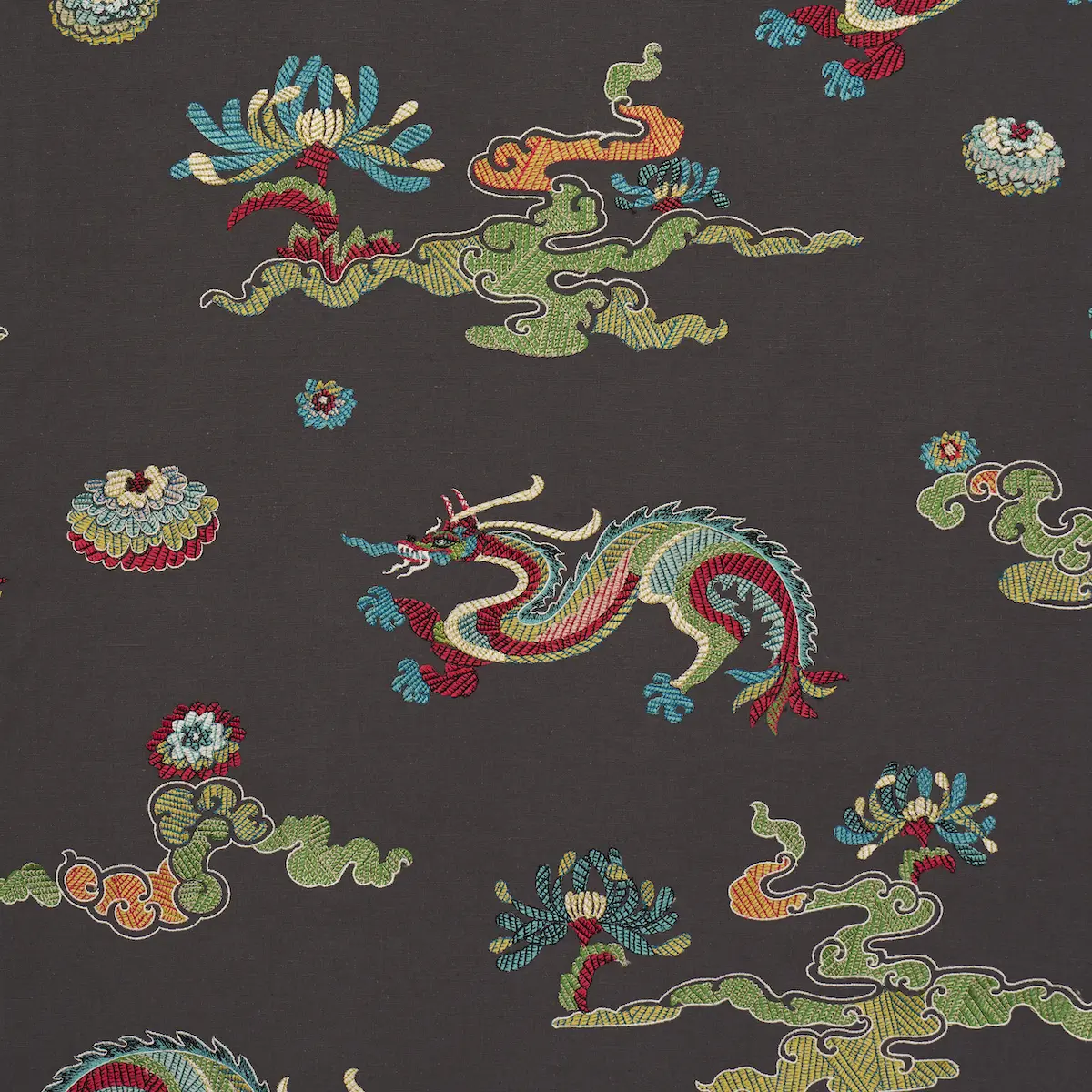 Hanlun Dragon Embroidery_ CHARCOAL