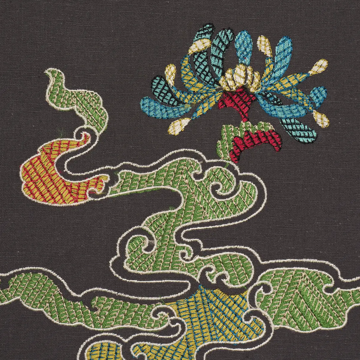 Hanlun Dragon Embroidery_ CHARCOAL