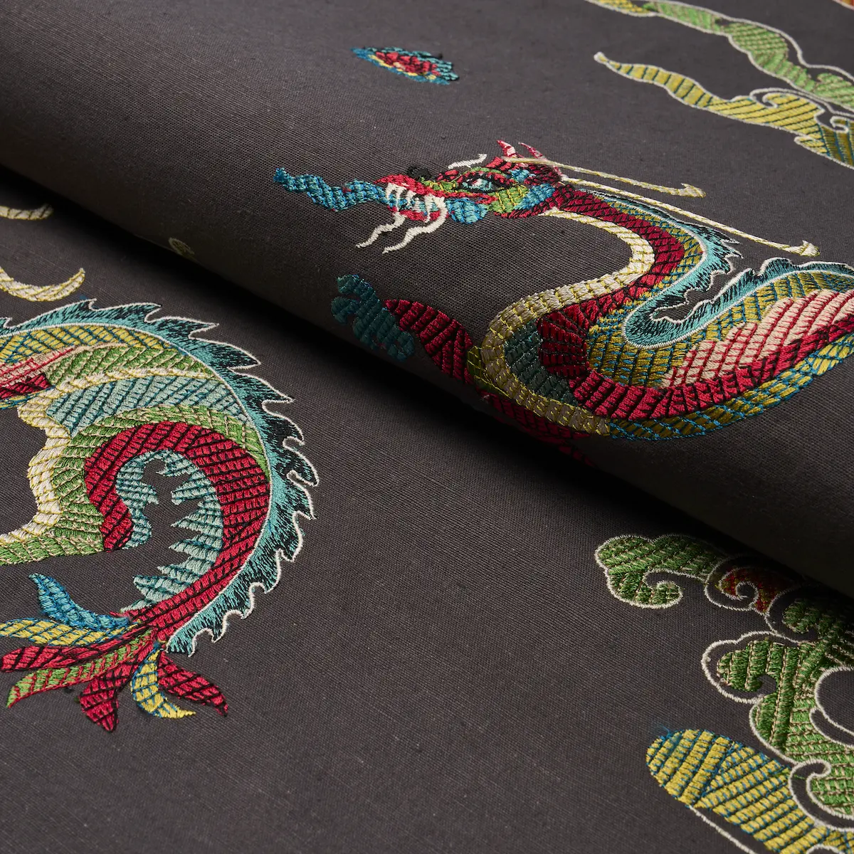 Hanlun Dragon Embroidery_ CHARCOAL