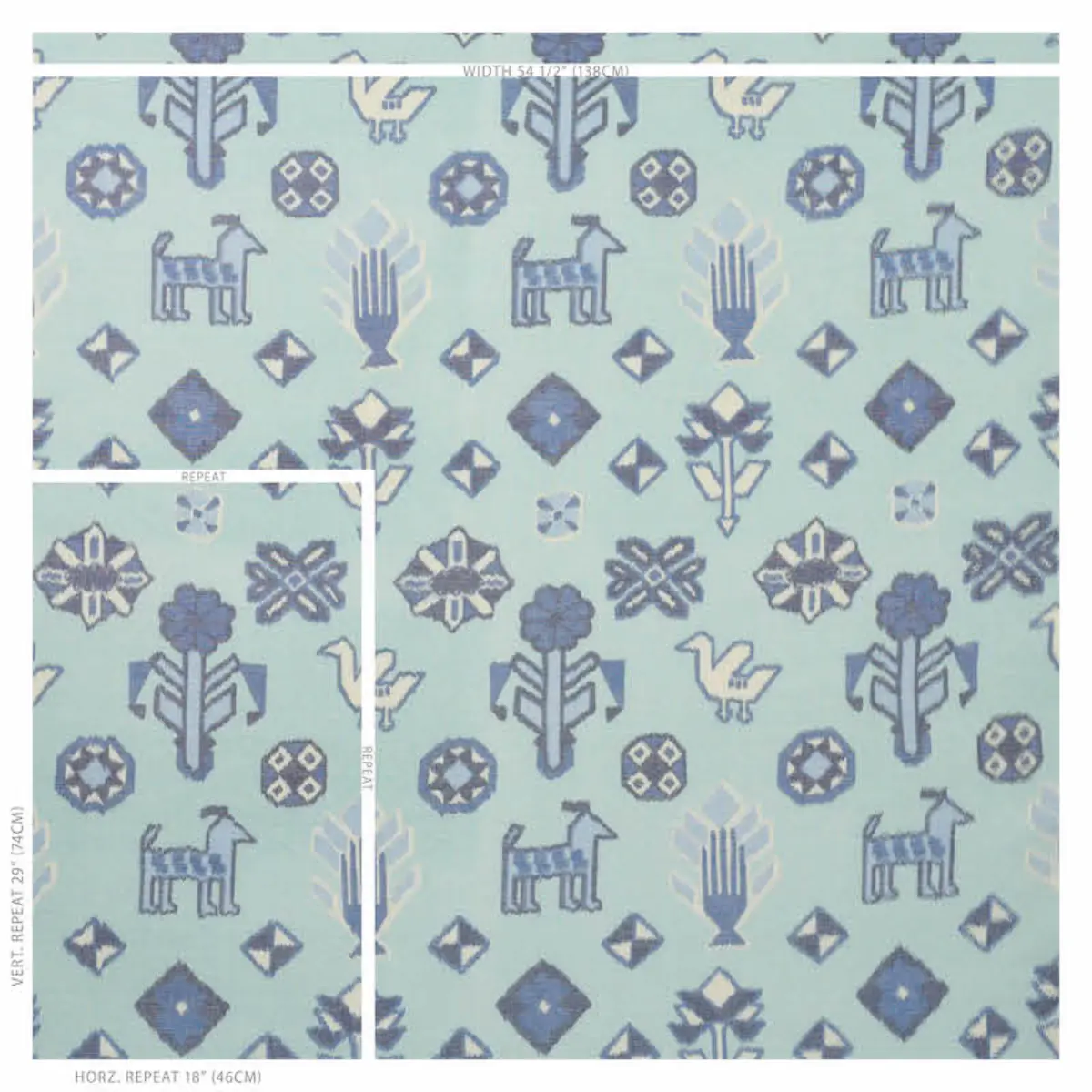 CHUSKA WARP PRINT_ BLUE