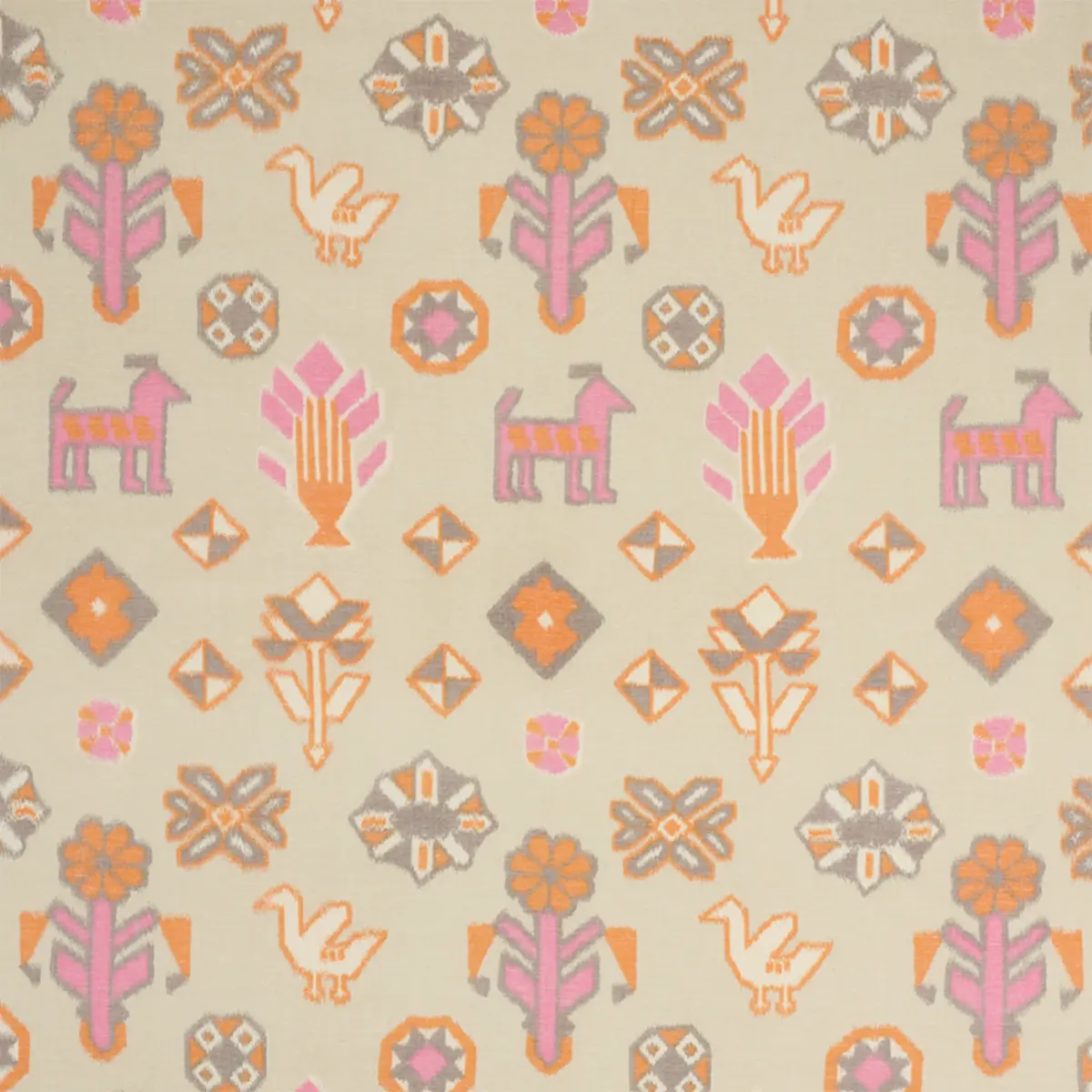CHUSKA WARP PRINT_ PINK & ORANGE