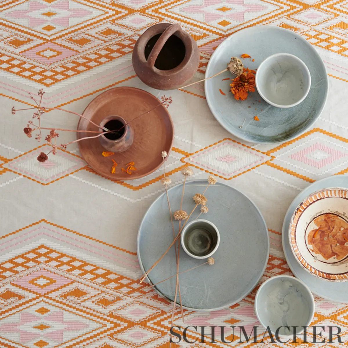 BAYETA EMBROIDERY_ PINK & ORANGE