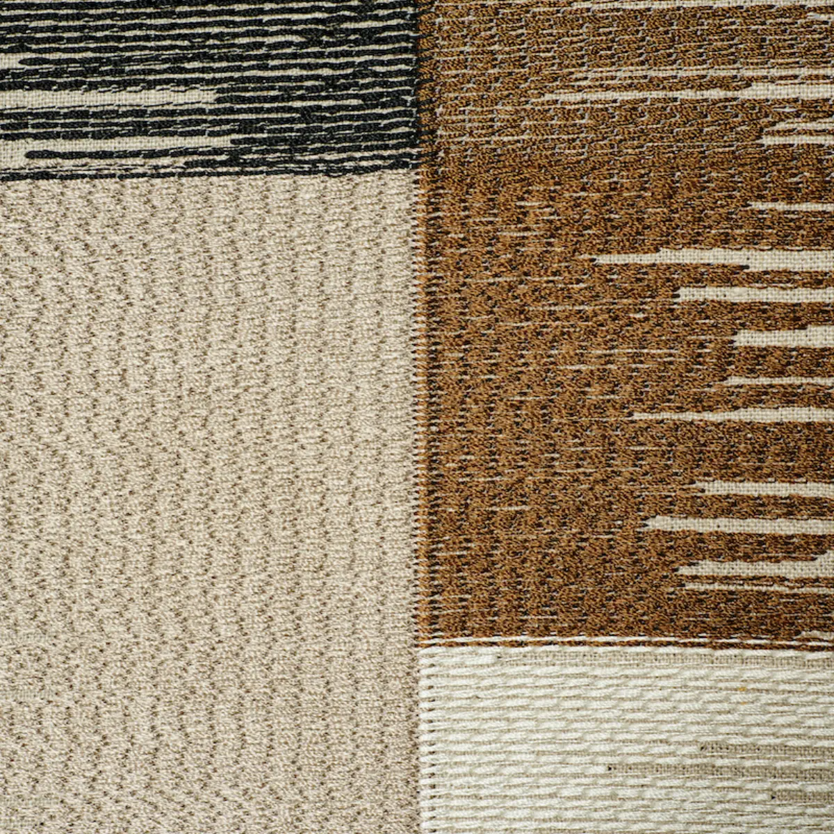 SUNBURST STRIPE EMBROIDERY_ BLACK & NEUTRAL