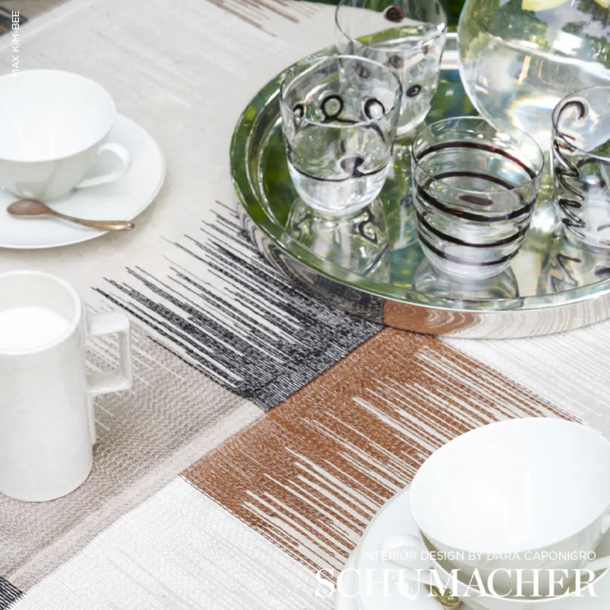 SUNBURST STRIPE EMBROIDERY_ BLACK & NEUTRAL