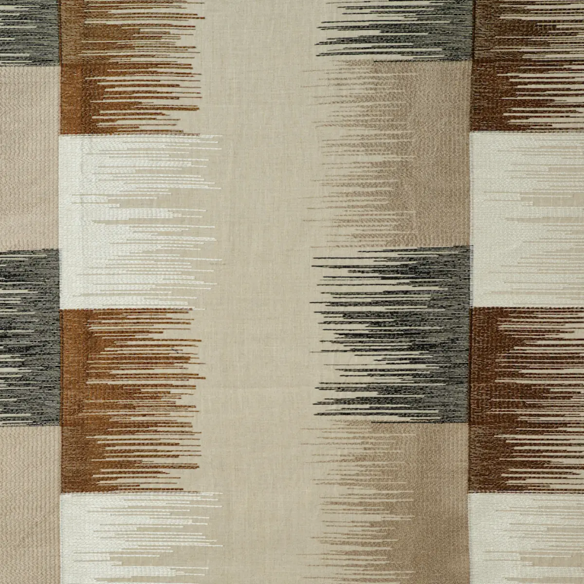 SUNBURST STRIPE EMBROIDERY_ BLACK & NEUTRAL