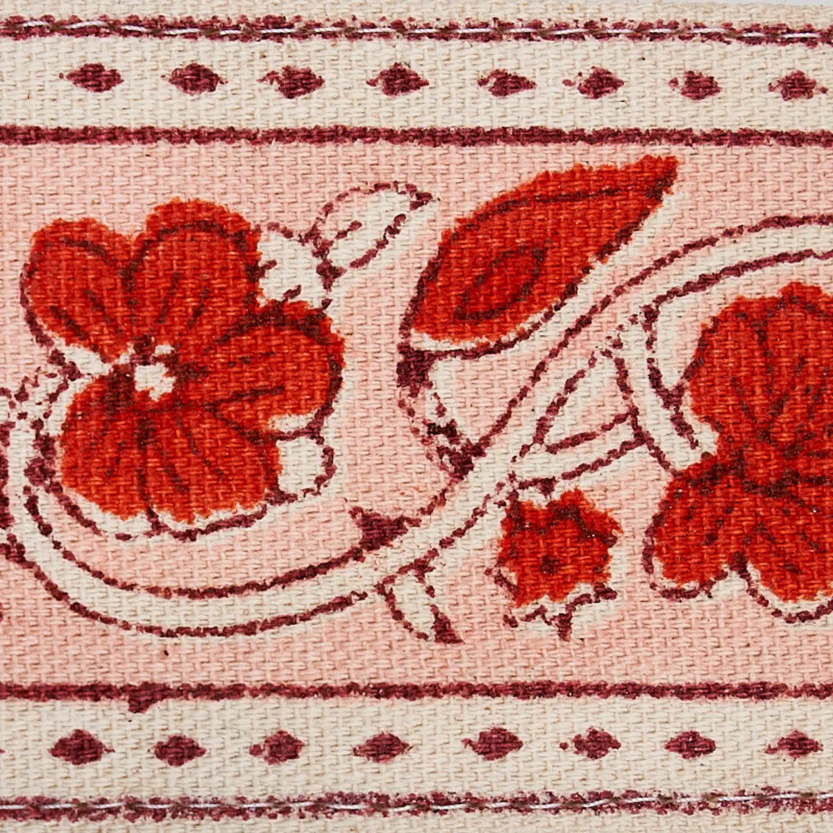 MILA HAND BLOCK PRINT TAPE_ RED