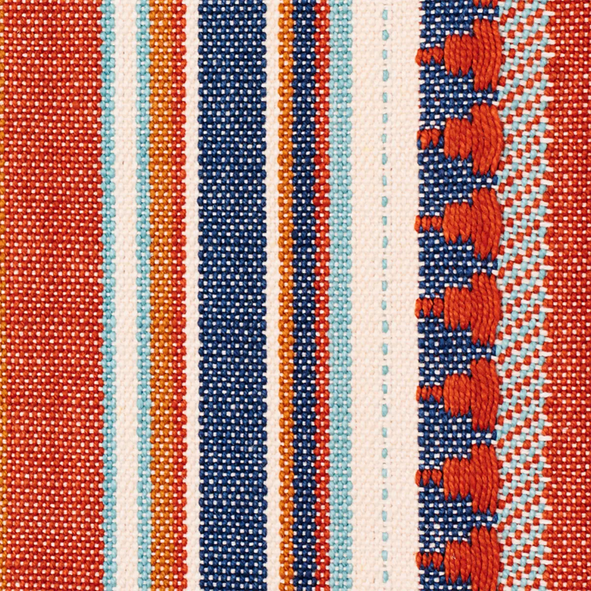 ZUNI STRIPE_ BLUE & ORANGE