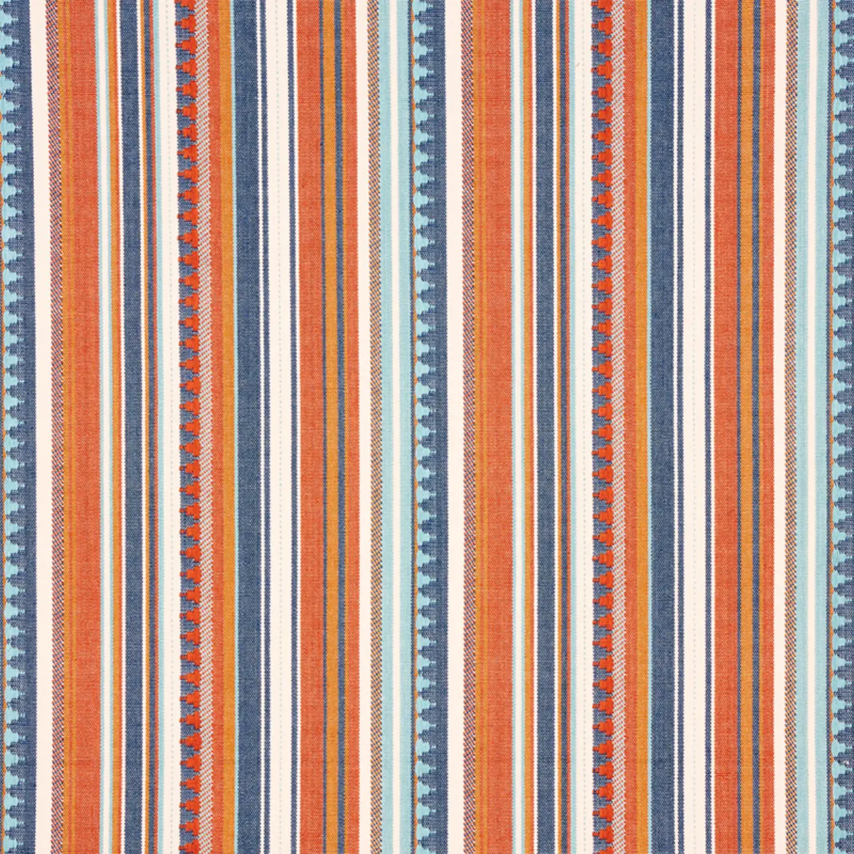 ZUNI STRIPE_ BLUE & ORANGE