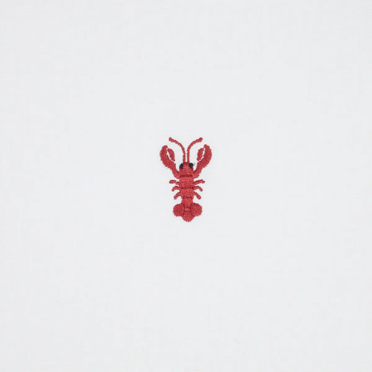 LOBSTER EMBROIDERY_ WHITE