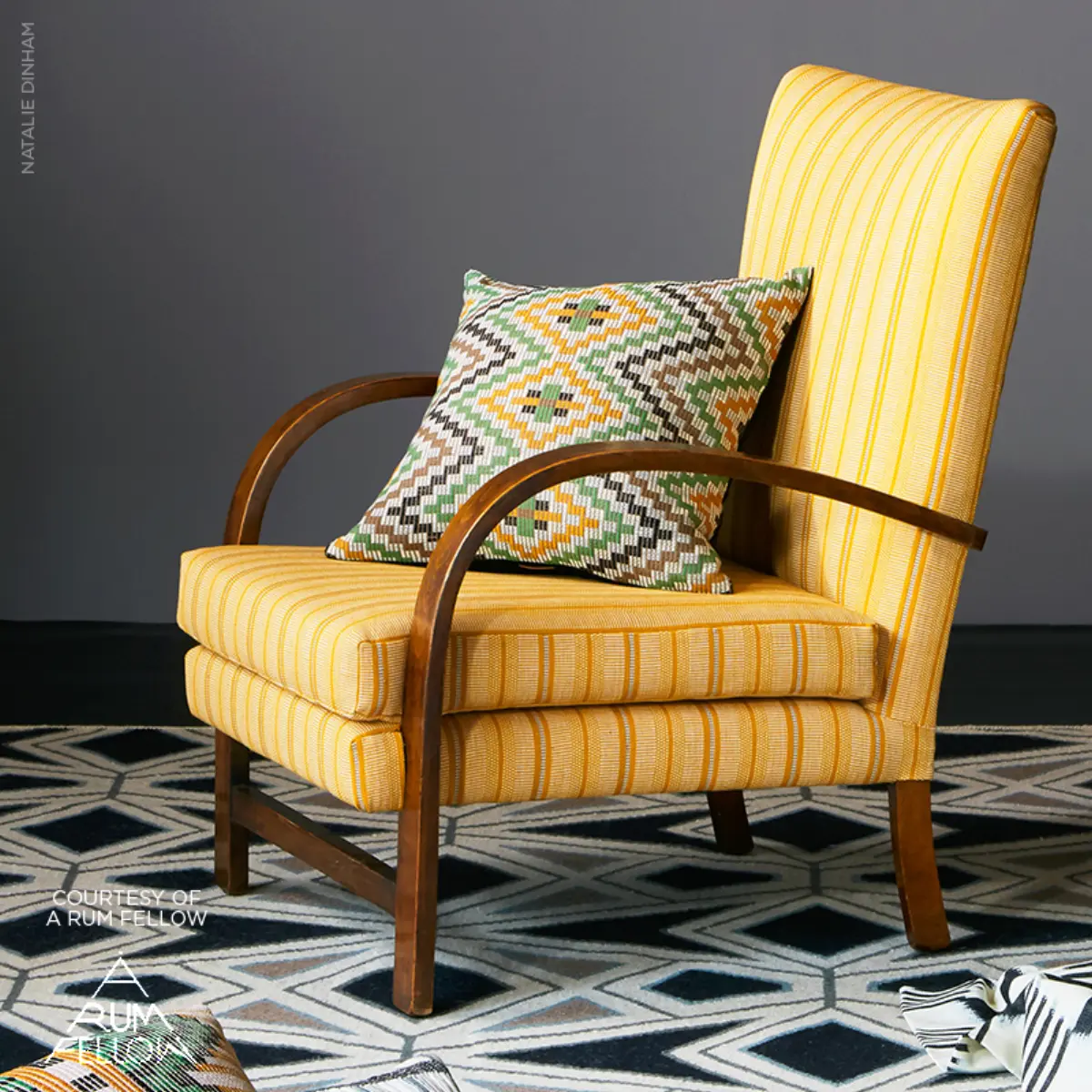 PANAN HAND WOVEN STRIPE_ MOSTAZA
