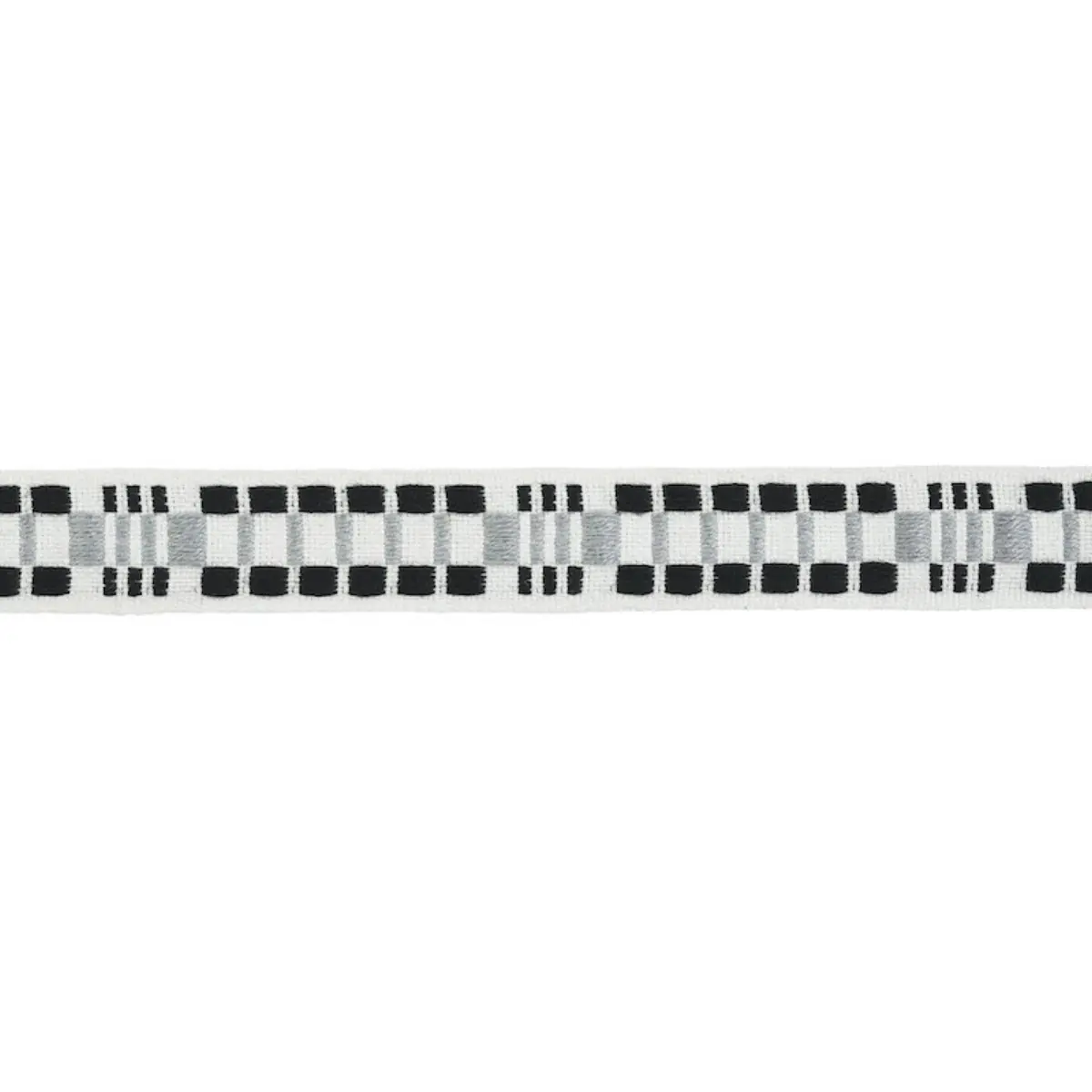 CARMO TAPE NARROW_ SILVER & BLACK