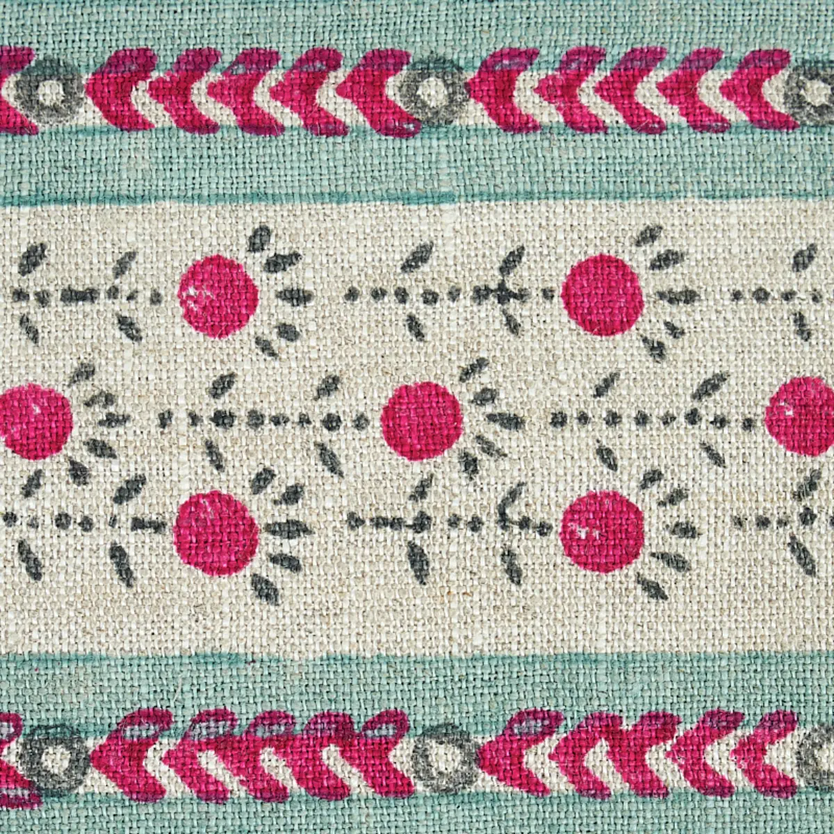 PICA BELLA HAND BLOCKED TAPE_ MAGENTA & PISTACHIO
