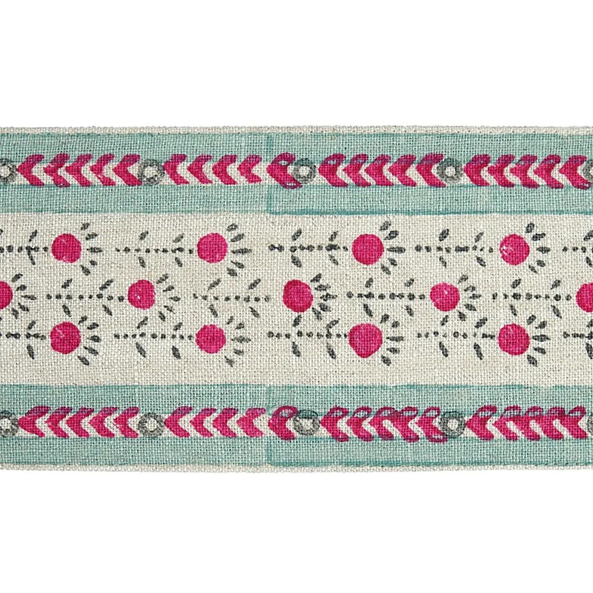 PICA BELLA HAND BLOCKED TAPE_ MAGENTA & PISTACHIO