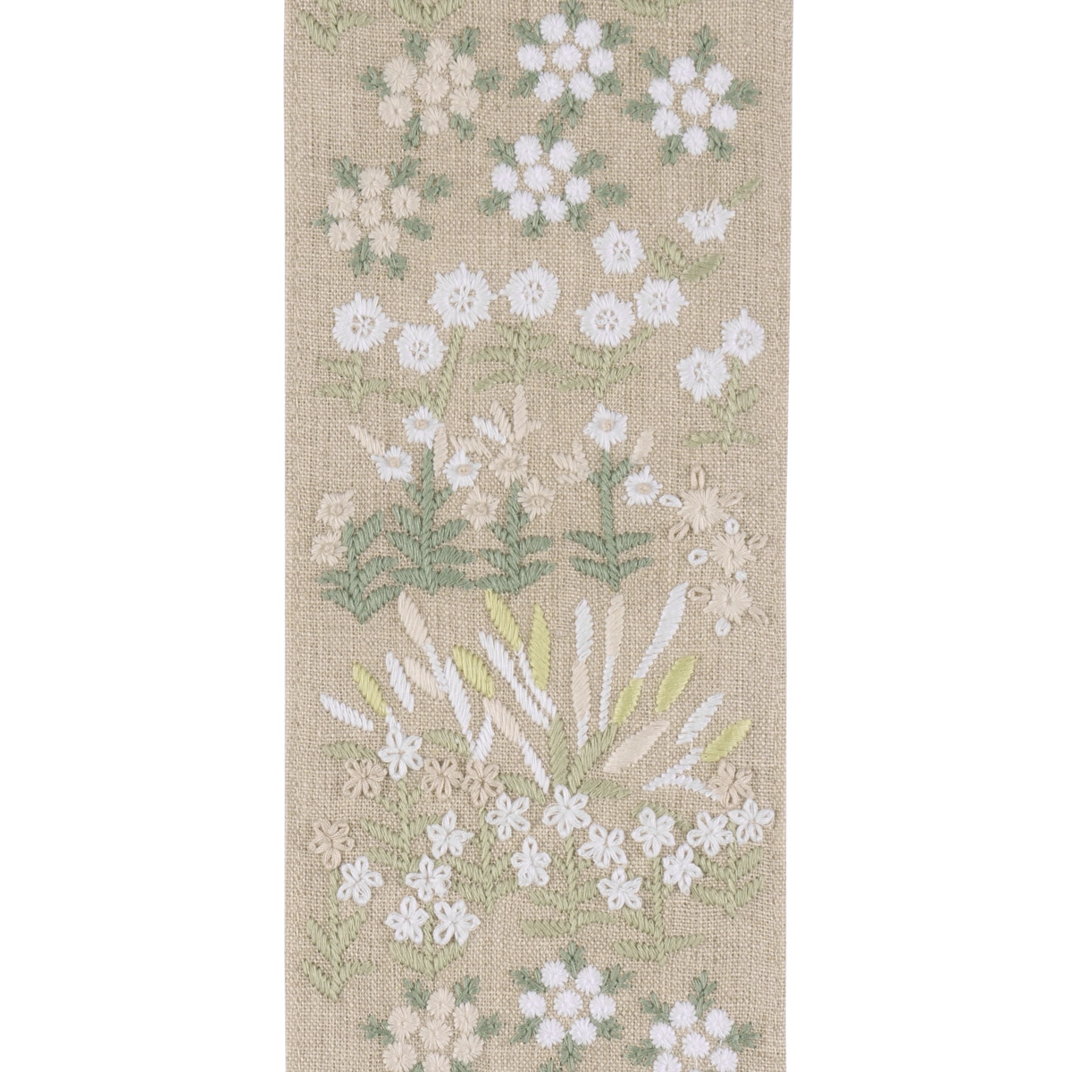 LULA EMBROIDERED TAPE_ GREEN