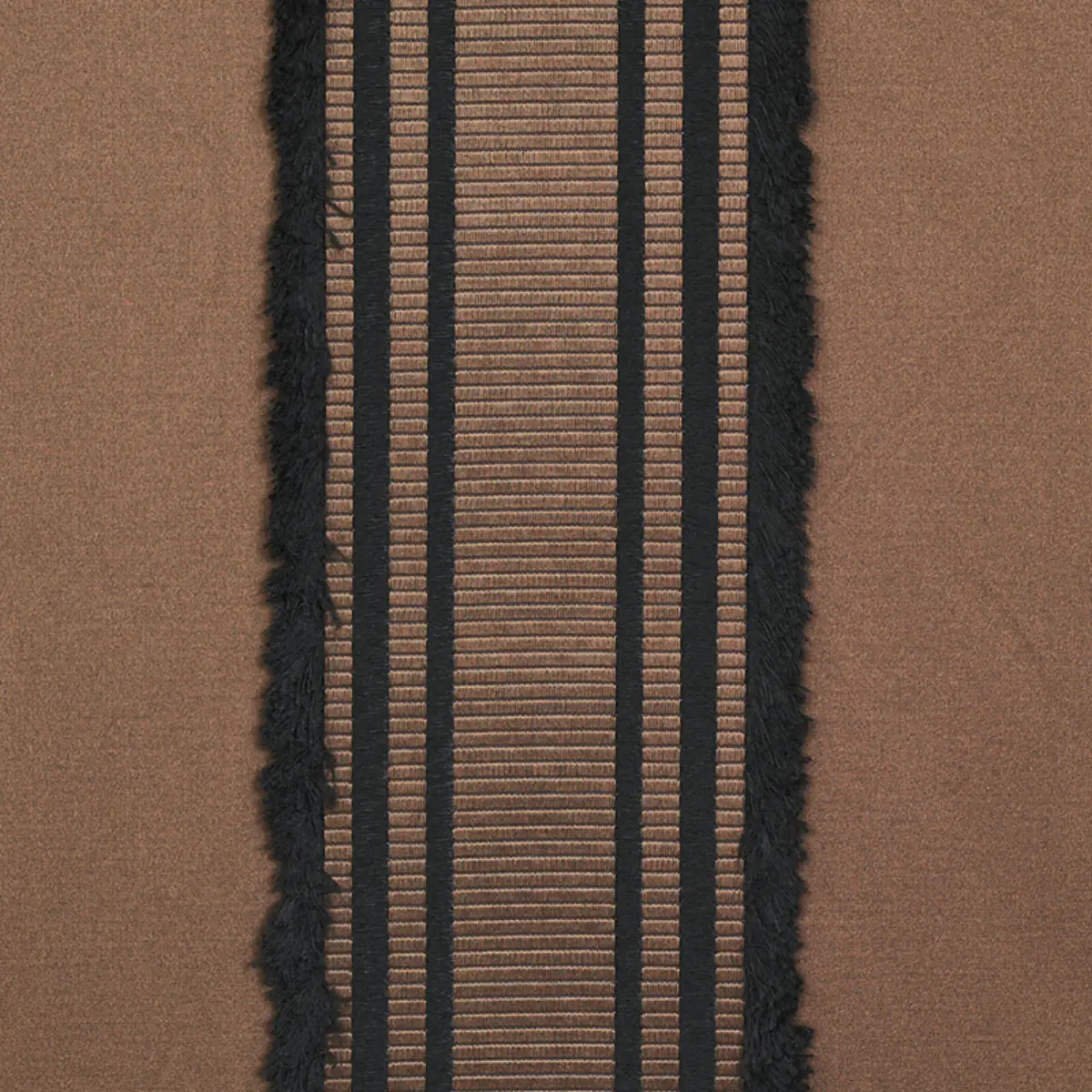 SENZA SATIN STRIPE_ BROWN