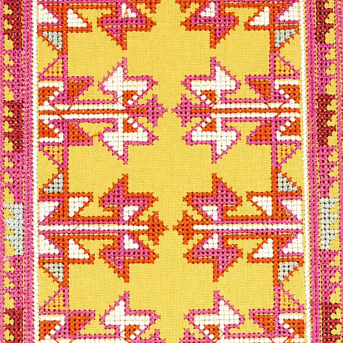VINKA EMBROIDERY_ PINK & YELLOW