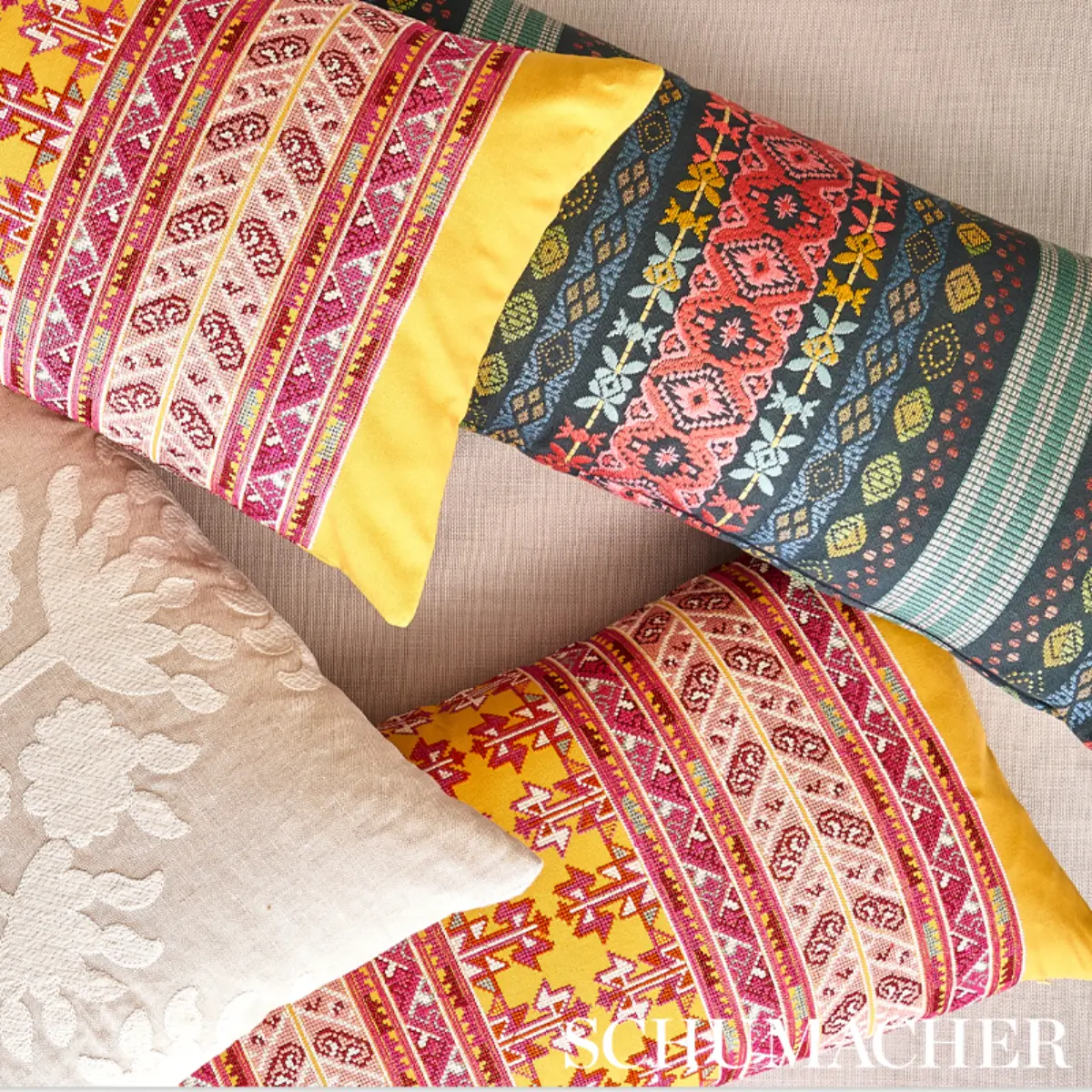 VINKA EMBROIDERY_ PINK & YELLOW