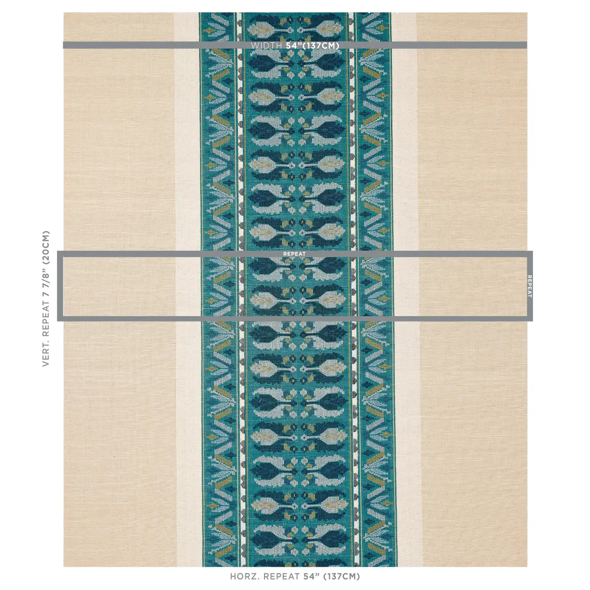 SANDOR STRIPE EMBROIDERY_ PEACOCK