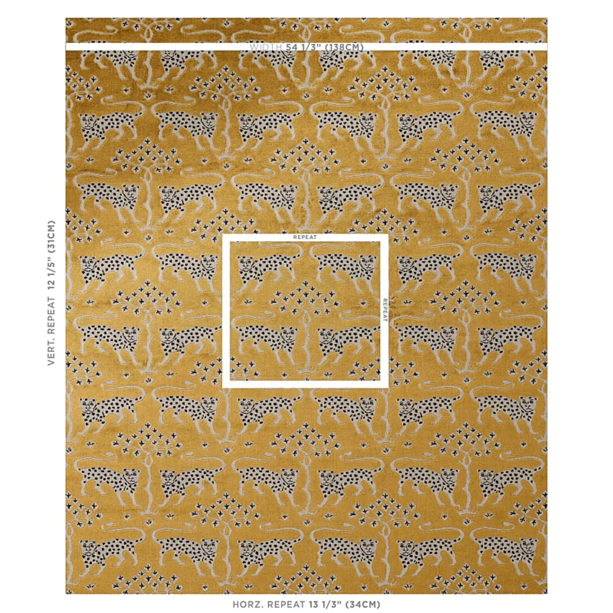 WOODLAND LEOPARD VELVET_ GOLD