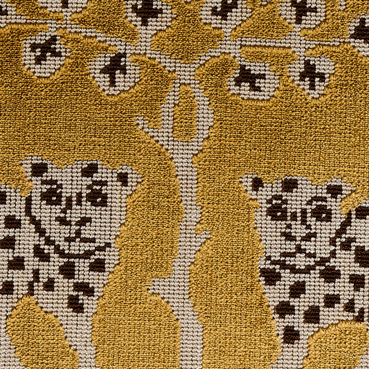 WOODLAND LEOPARD VELVET_ GOLD