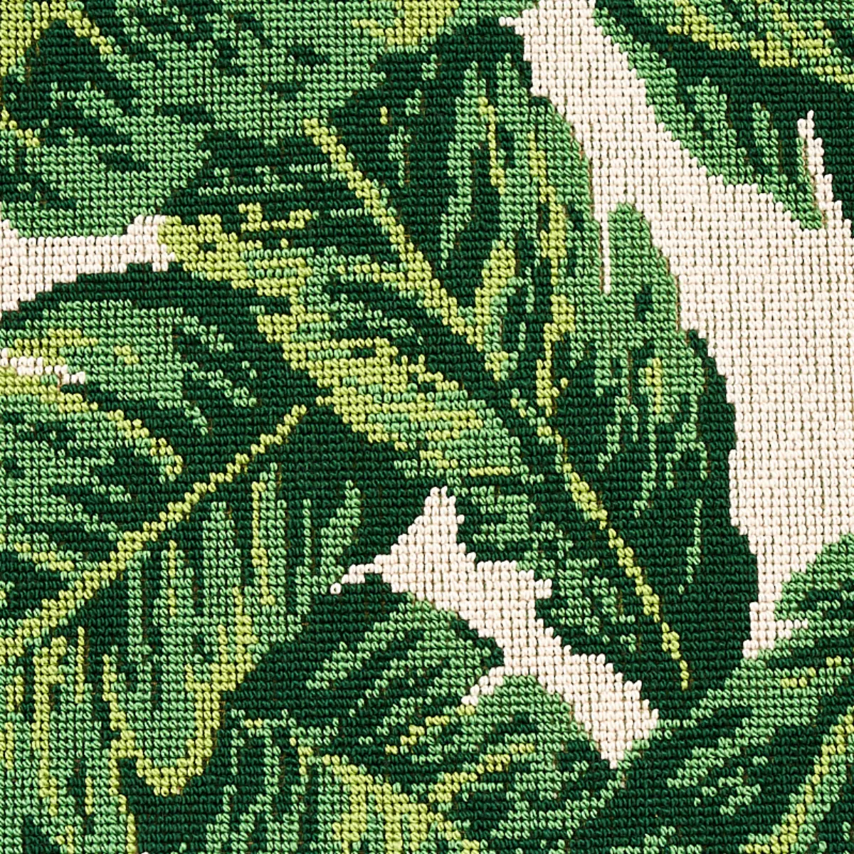 TROPICAL LEAF ÉPINGLÉ_ GREEN & IVORY
