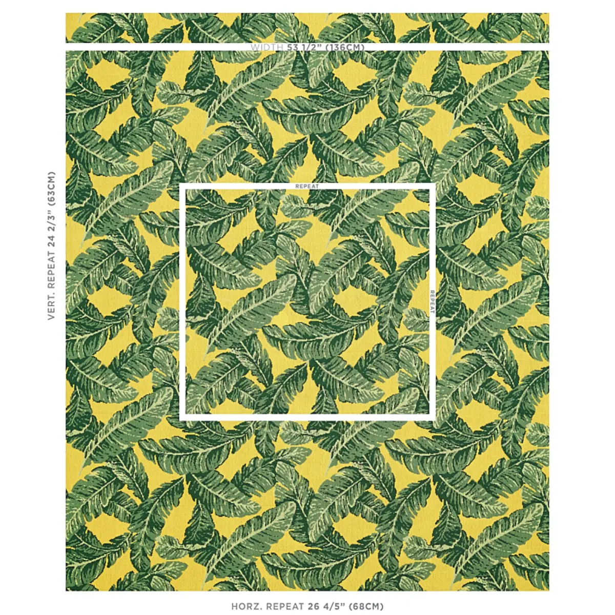 TROPICAL LEAF ÉPINGLÉ_ GREEN & YELLOW