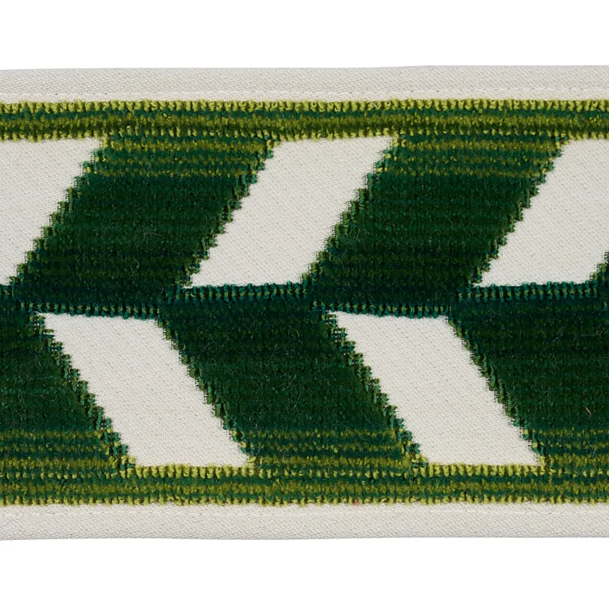 CHEVRON STRIE VELVET TAPE_ EMERALD
