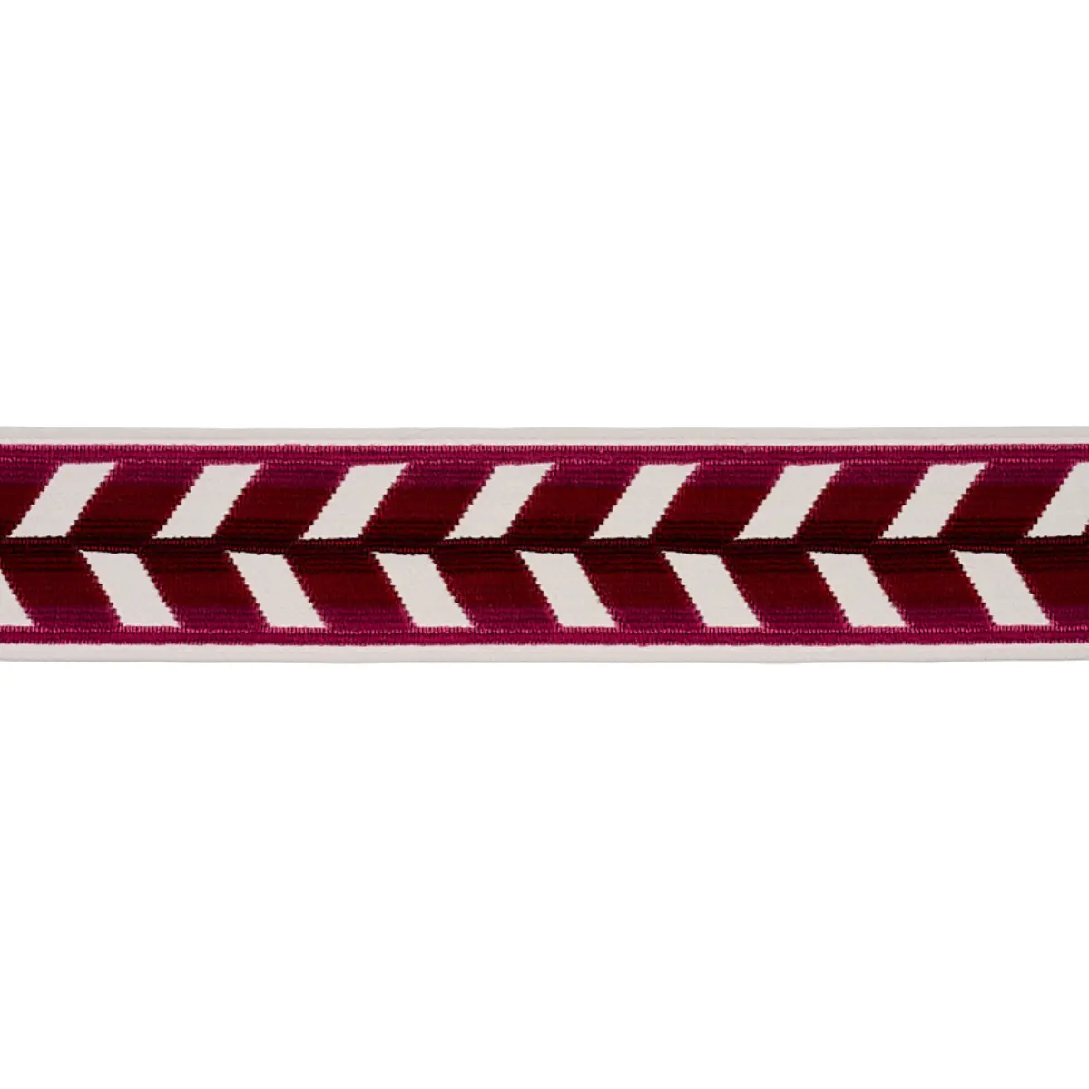 CHEVRON STRIE VELVET TAPE_ GARNET