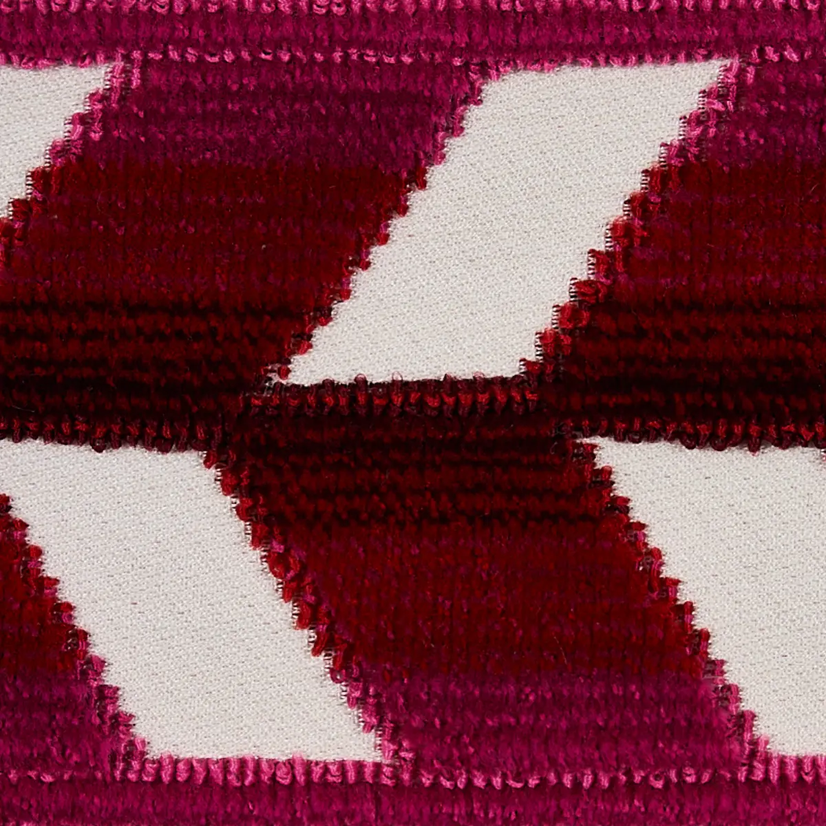 CHEVRON STRIE VELVET TAPE_ GARNET
