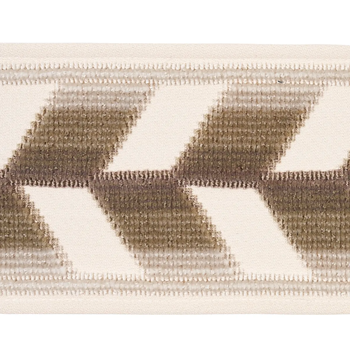 CHEVRON STRIE VELVET TAPE_ STONE