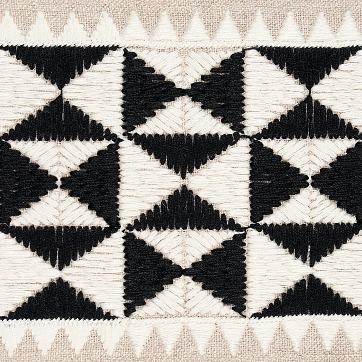 Zulma Embroidered Tape_ BLACK