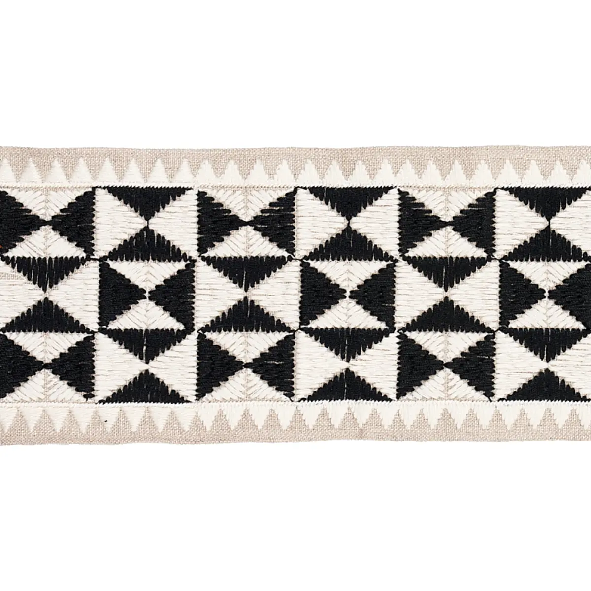Zulma Embroidered Tape_ BLACK
