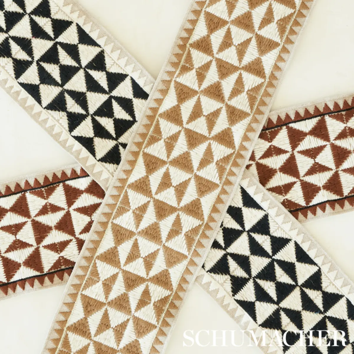 Zulma Embroidered Tape_ BROWN