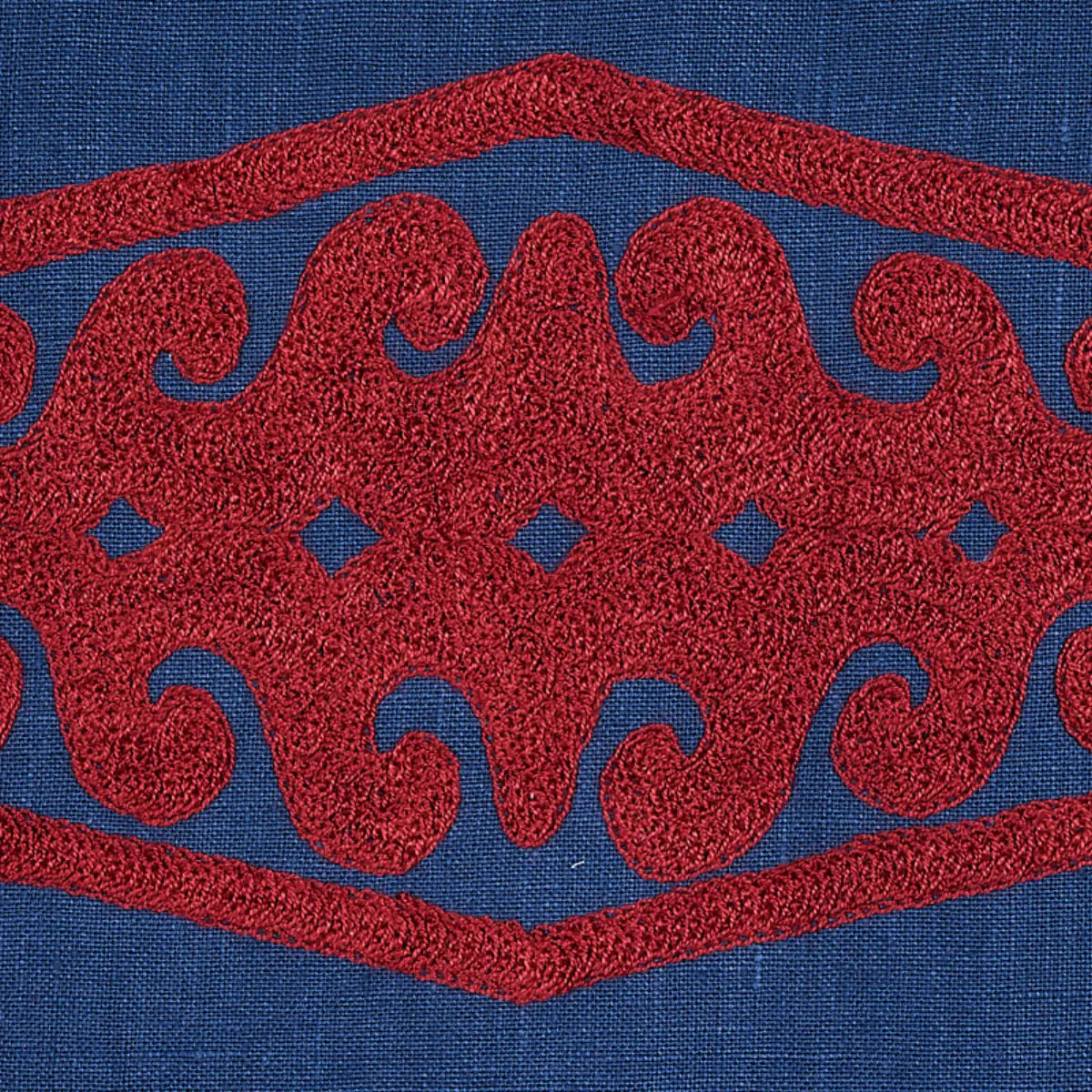 SEEMA EMBROIDERY_ BLUE & RED