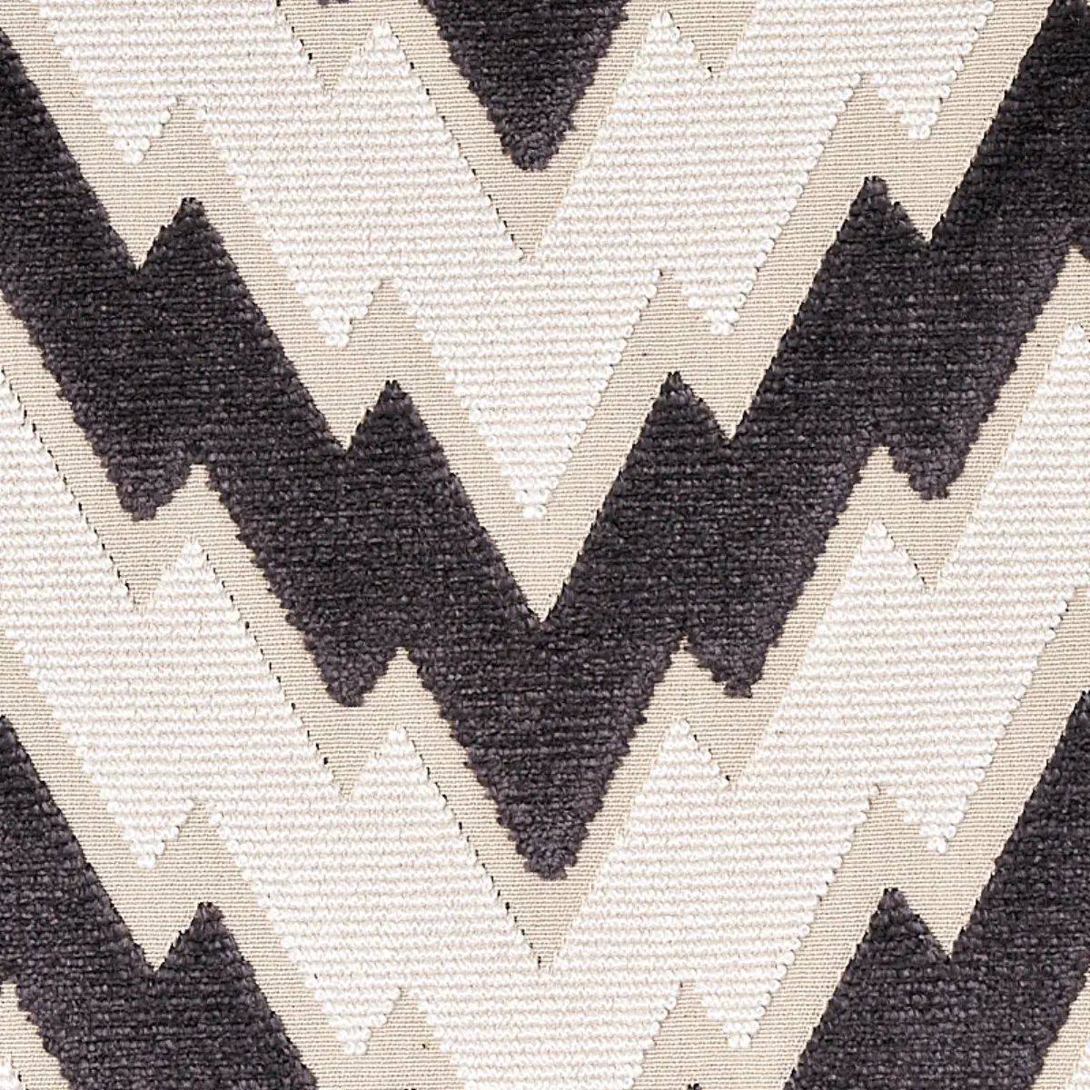 FLORENTINE CHEVRON VELVET_ BLACK