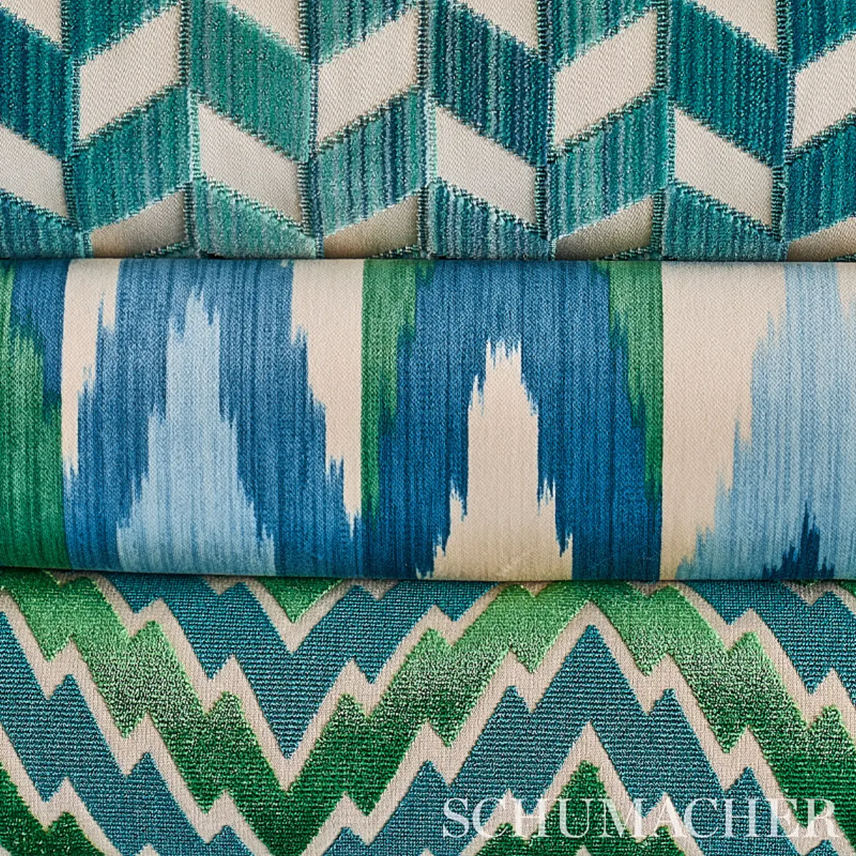 FLORENTINE CHEVRON VELVET_ BLACK