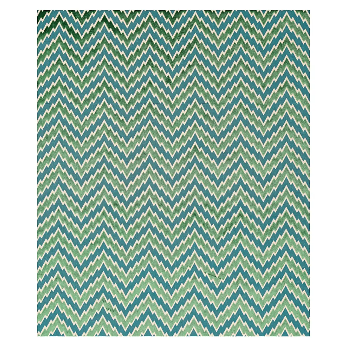 FLORENTINE CHEVRON VELVET_ EMERALD