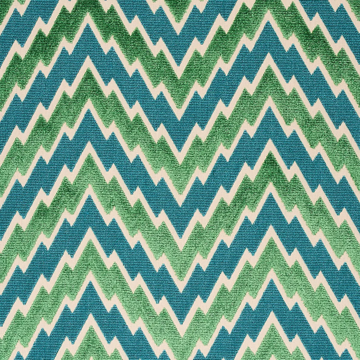 FLORENTINE CHEVRON VELVET_ EMERALD