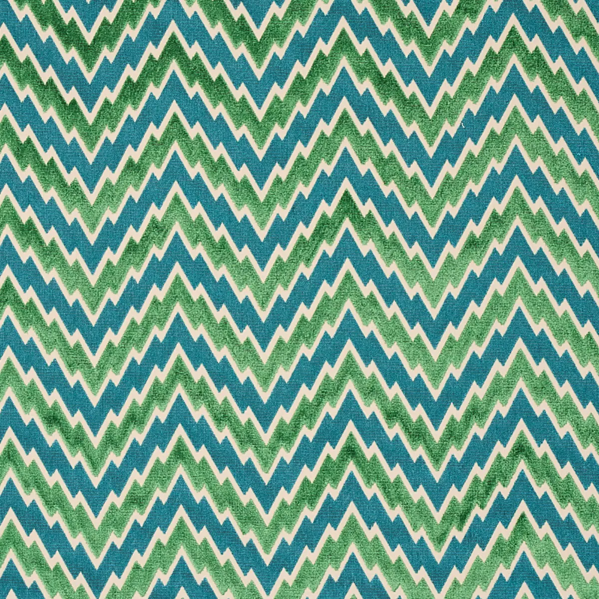 FLORENTINE CHEVRON VELVET_ EMERALD