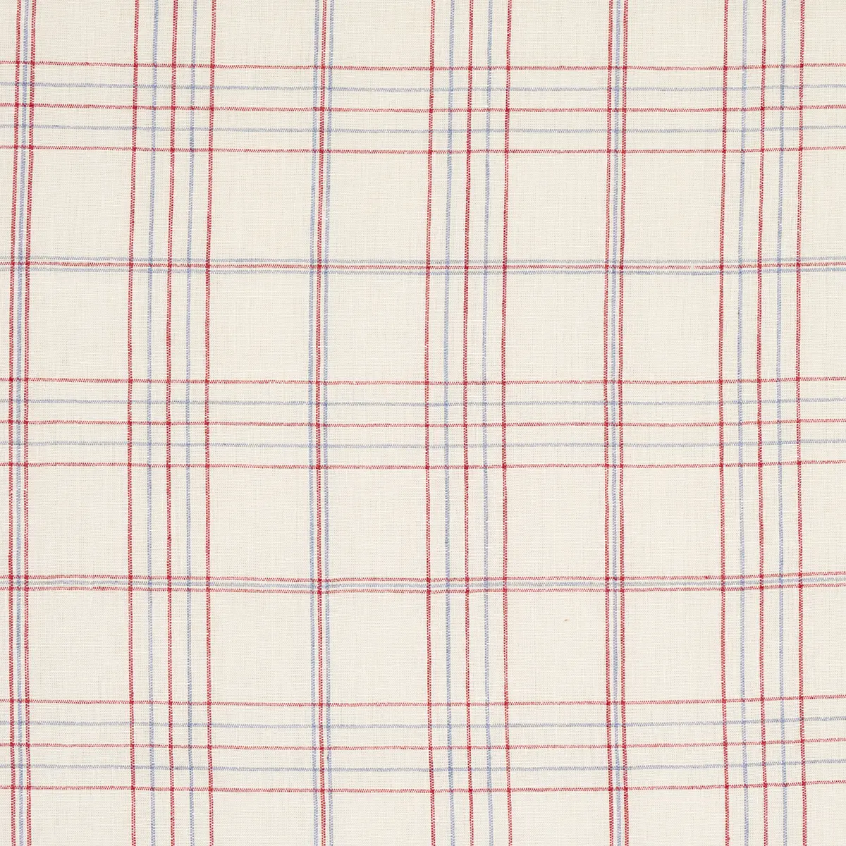 NILS PLAID LINEN_ RED