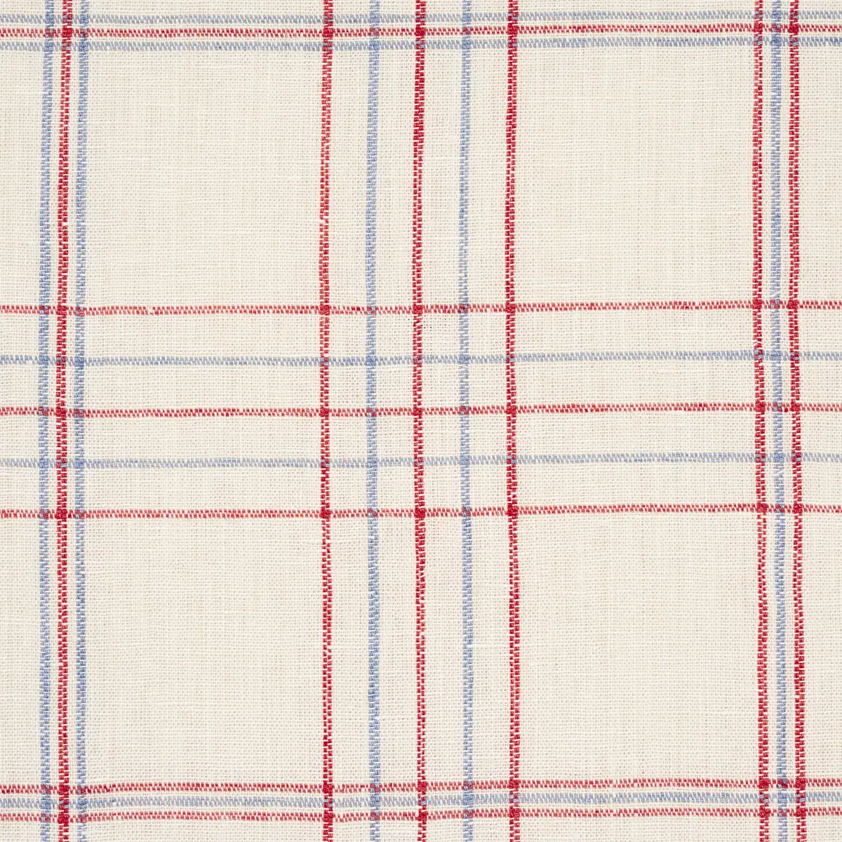 NILS PLAID LINEN_ RED