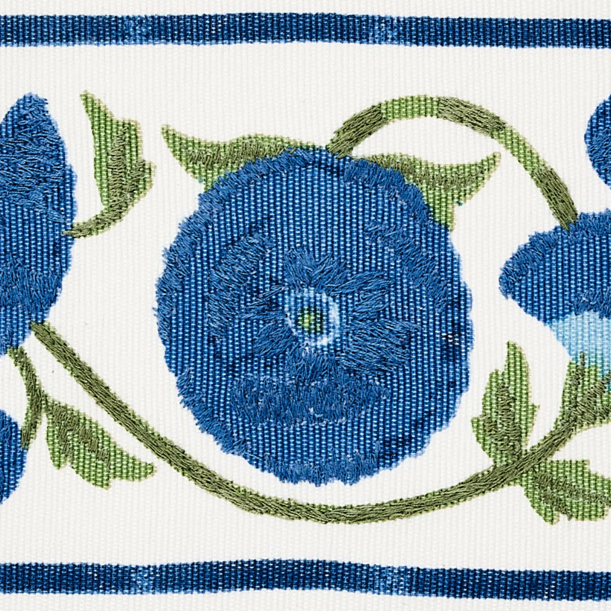 Saranda Flower Embroidery Tape_ ROYAL