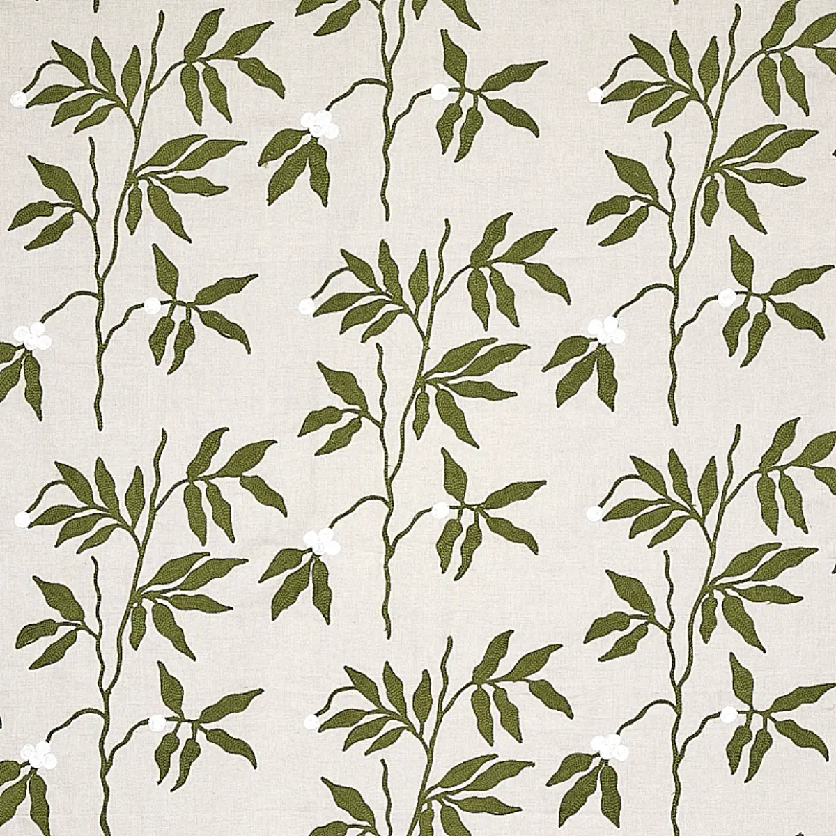 LILLA EMBROIDERY_ OLIVE ON NEUTRAL