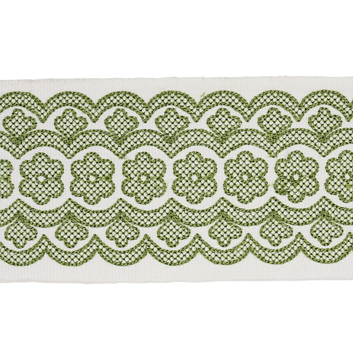 Astrid Embroidered Tape_ GREEN