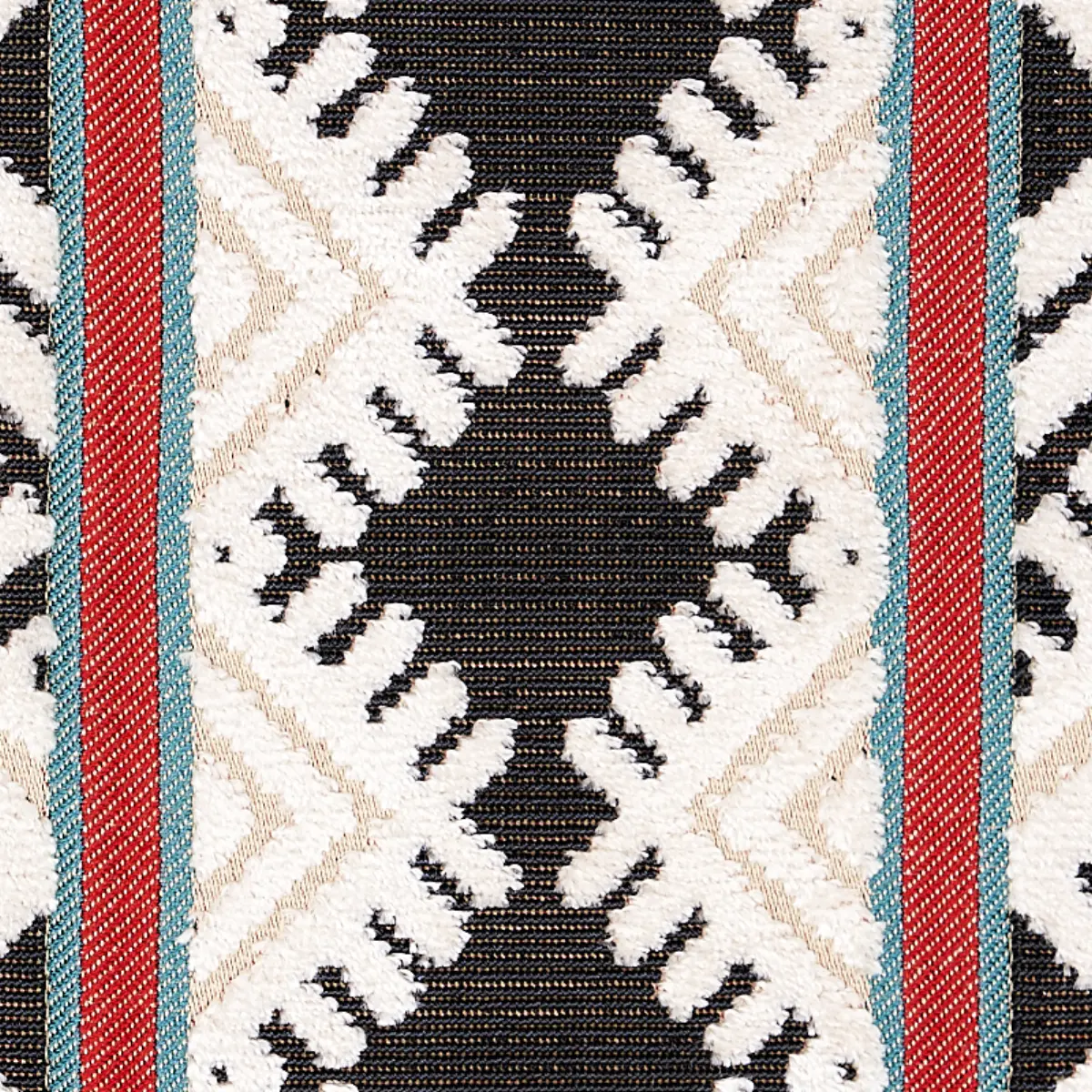 PARVIN VELVET_ BLACK AND IVORY