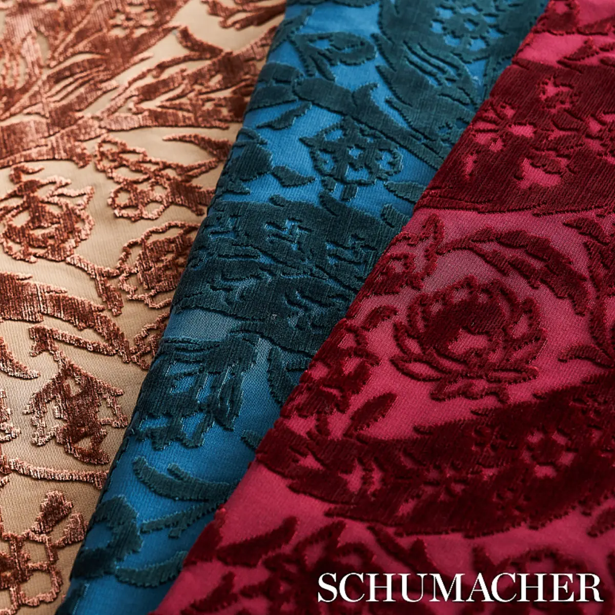 SAZ PAISLEY SILK VELVET_ BLUE