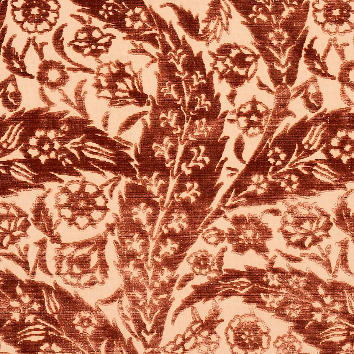 SAZ PAISLEY SILK VELVET_ TERRACOTTA