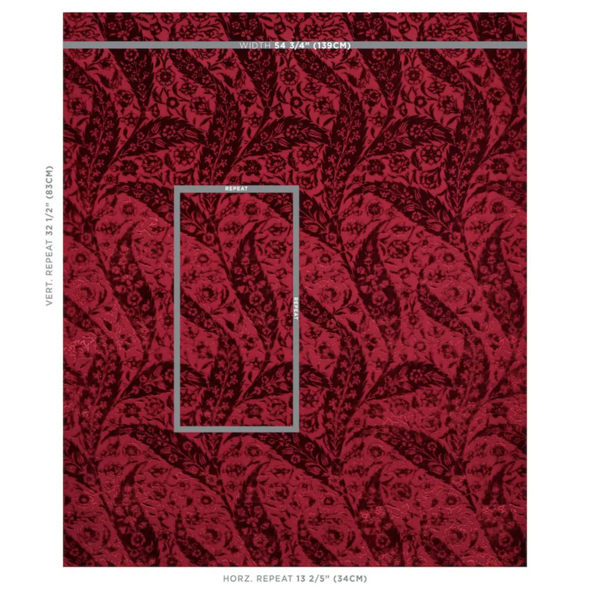 SAZ PAISLEY SILK VELVET_ BURGUNDY