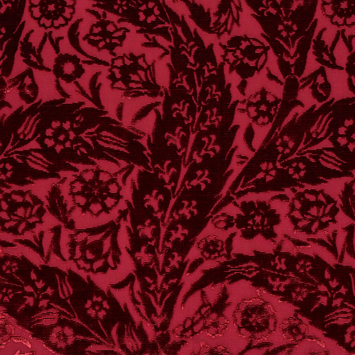 SAZ PAISLEY SILK VELVET_ BURGUNDY