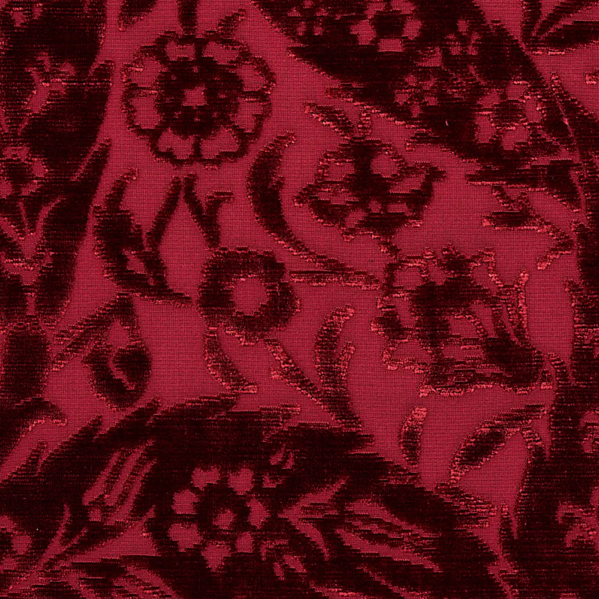 SAZ PAISLEY SILK VELVET_ BURGUNDY